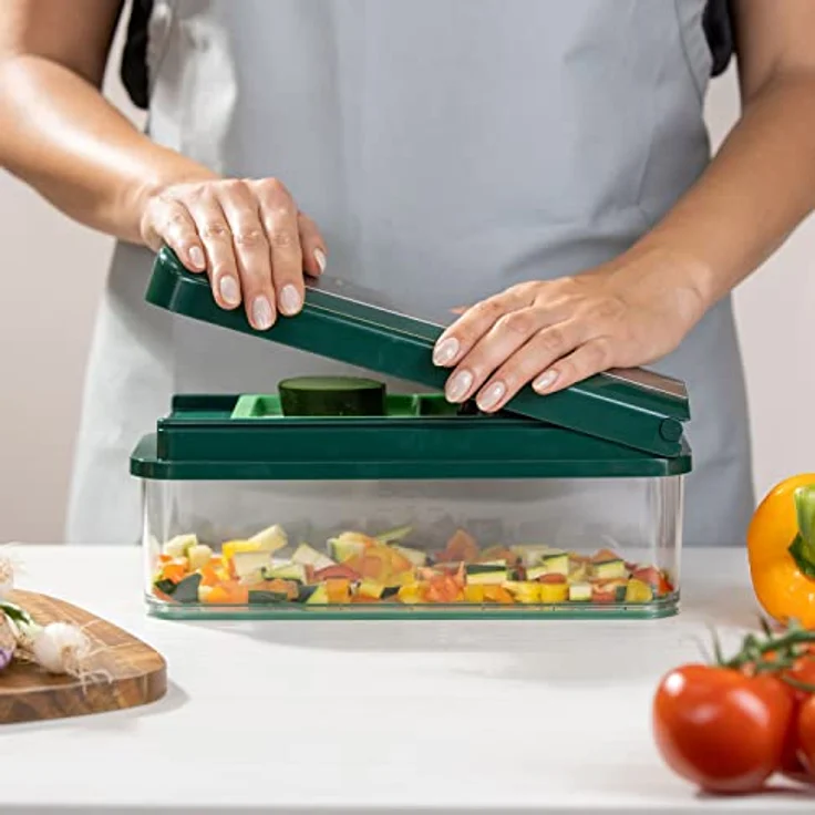 Genius Nicer Dicer Exclusive Gemüseschneider Zubehör-Set 6tlg - Messereinsätze mit dem Nicer Dicer Exclusive kompatibel | V Hobel, Reibe & Messereinsätze – Bild 4