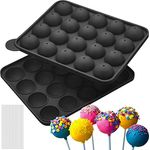 Ruhhy Cake-Pop-Form Magic Bake Silikonform für Kekse & Lollies, 20 Formen, 4 cm, backofenfest, auslaufsicher, Silikonform zum Backen oder Einfrieren, grün