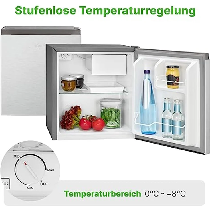 Bomann KB 7245 Minikühlschrank, freistehend, edelstahl, Energieklasse E – Bild 7