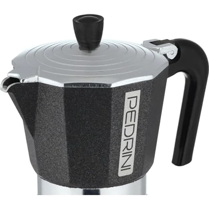 Pedrini Infinity Espressokocher, Aluminium 6 tazze Rock – Bild 3