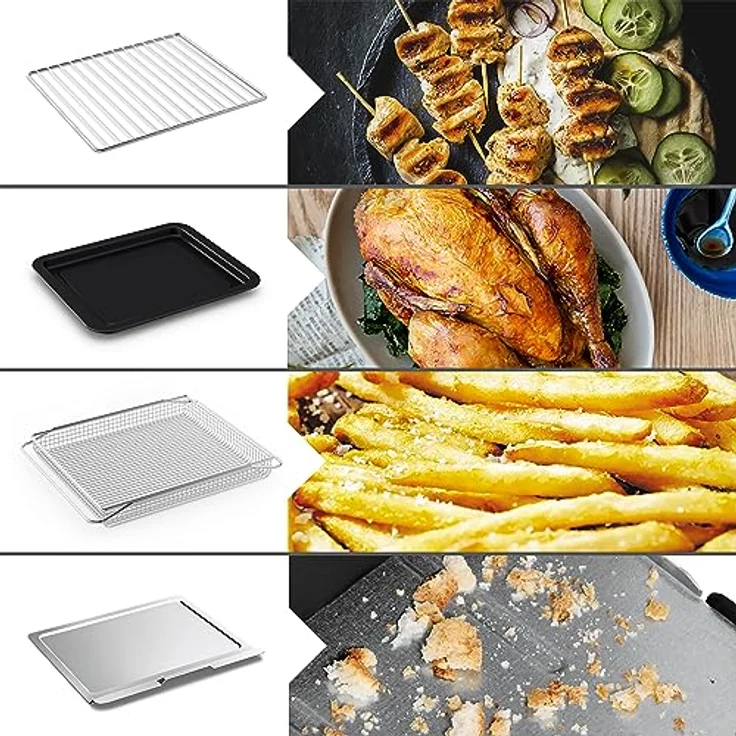 Tefal FW6058 Multifunction Air Fryer Oven Heißluftfritteuse und Multifunktionsofen | 20 L Kapazität | 10 Auto-Programme | energiesparend | digitales Touchdisplay | inkl. Zubehör, Schwarz – Bild 4