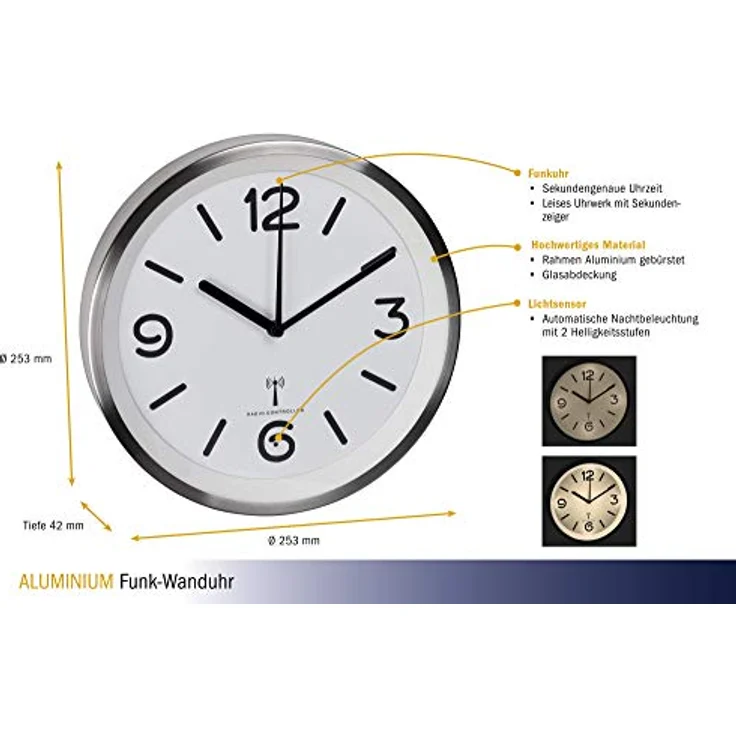 TFA, Wanduhr, Tea (25.30 cm) – Bild 3