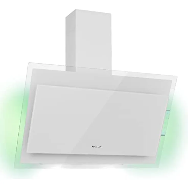 Klarstein Dunstabzugshaube, Dunstabzugshaube 90cm, Dunstabzugshaube Umluft/Abluft, Abzugshaube mit Fettfilter, Dunstabzug zur Wandmontage, Dunstabzugshauben mit LEDs, Kopffreihaube 601 m³/h Abluft