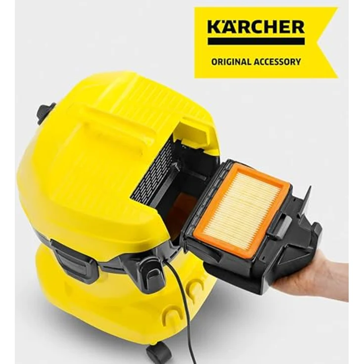 Kärcher Flachfaltenfilter für Kärcher Mehrzwecksauger WD 4 bis WD 6 (schnell und komfortabel austauschbar, ohne Schmutzkontakt, ermöglicht Nass- und Trockensaugen ohne Filterwechsel) – Bild 4