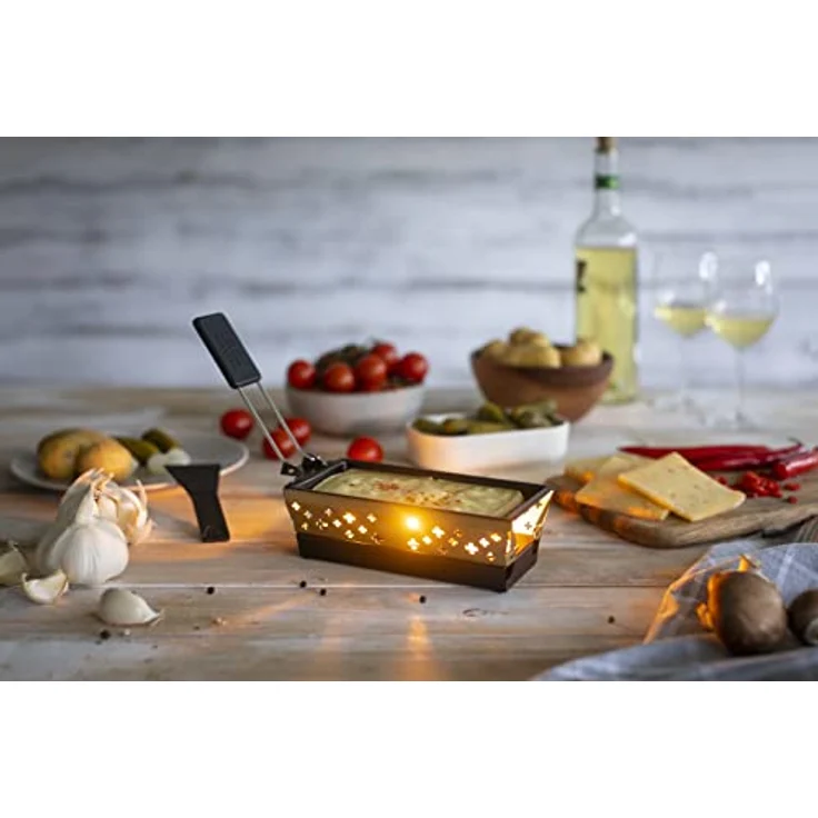 Kuhn Rikon 32169 Candle Light Mini Schweizerkreuz Raclette Set, gold – Bild 4