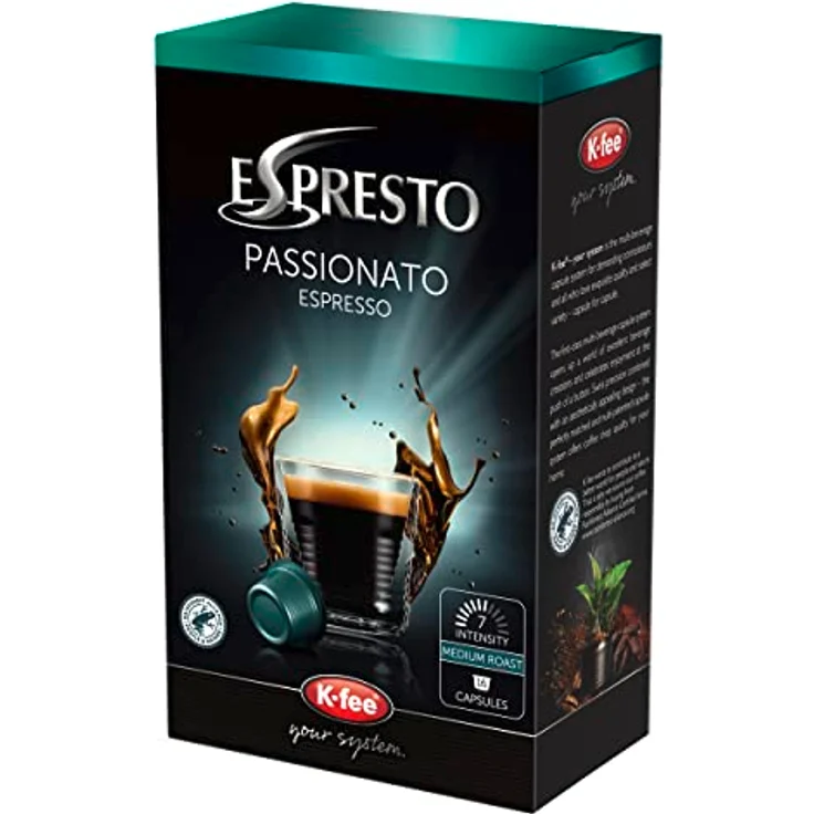 ESPRESTO Passionato Espresso Kaffeekapseln Stärke 7, K-fee System, 6er Pack (6x124 g) – Bild 3
