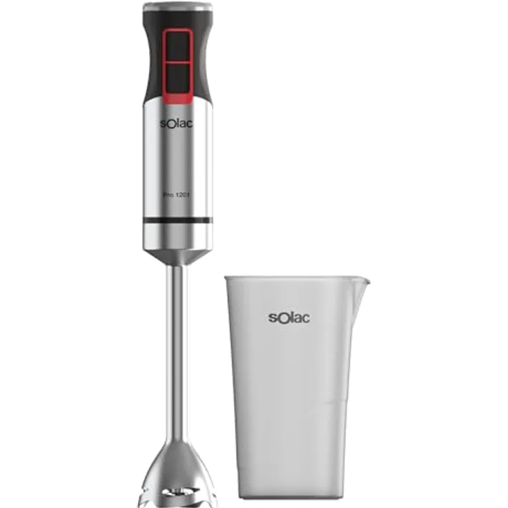 Solac Stabmixer 1200W PRO 1 ACC, mit Turbo-Funktion und Edelstahlklingen, inkl. 700 ml Messbecher