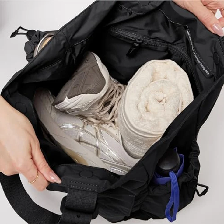 Got Bag Mellow Tote Bag, Monochrome Shopper Tasche aus 100% Polyester, 40 cm x 12 cm x 36 cm, schwarz – Bild 5