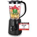 Emerio Standmixer BPA frei Crush Ice Funktion 1.5l Behälter 2 Geschwindigkeiten + Pulse Funktion Messereinheit aus Edelstahl Sicherheitsschalter geschirrspülgeeignet 500 Watt BL-12816.8 Schwarz