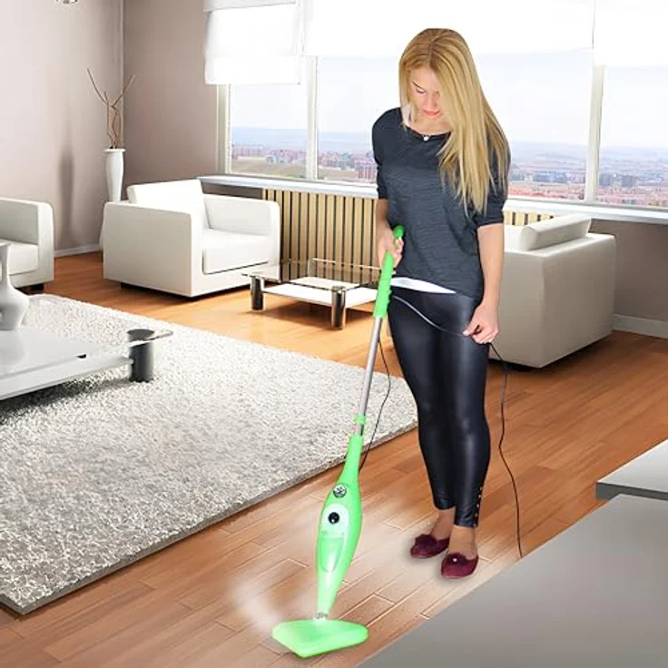 Retoo Dampfmopp 1300W Dampfreiniger mit Teleskopstange Dampfreiniger Steam Mop 400 ml Wasserkapazität Inkl 1 waschbaren Mop Pads & 10 austauschbare Spitzen – Bild 2