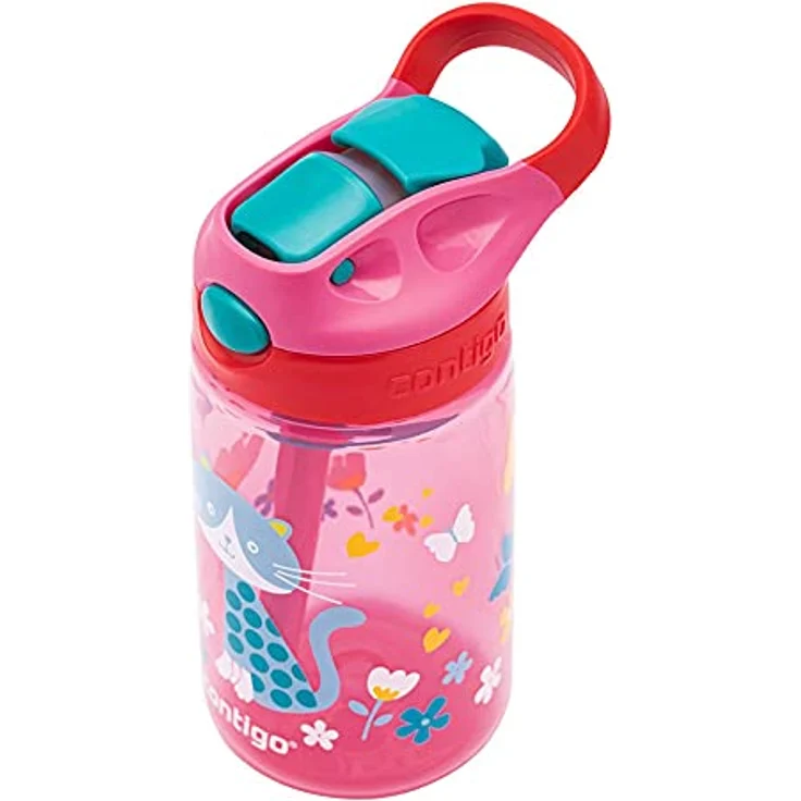 Contigo Gizmo Flip Trinkflasche 420 ml Cherry with Cat – Bild 5