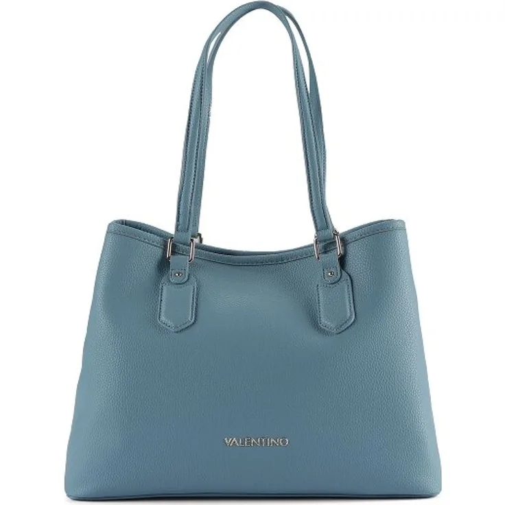 Valentino Brixton Shopper Tasche, 37 cm, blau, 100% Polyurethan, 15 cm x 27 cm