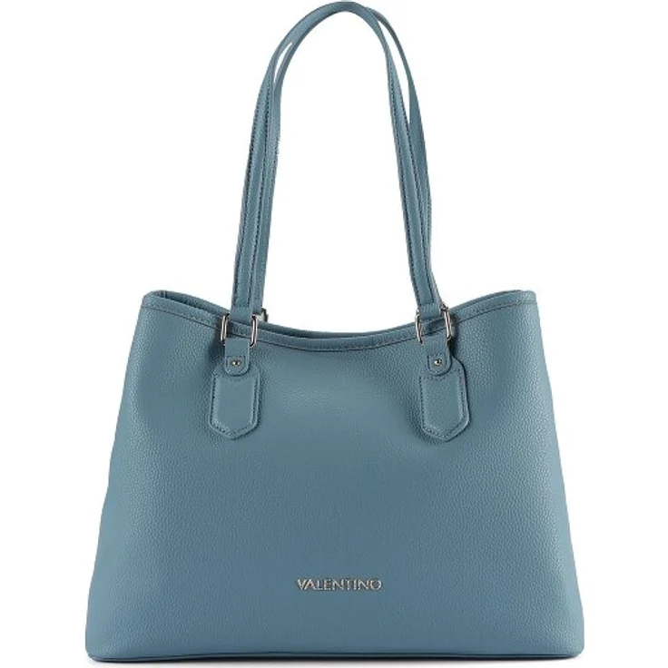 Valentino Brixton Shopper Tasche, 37 cm, blau, 100% Polyurethan, 15 cm x 27 cm