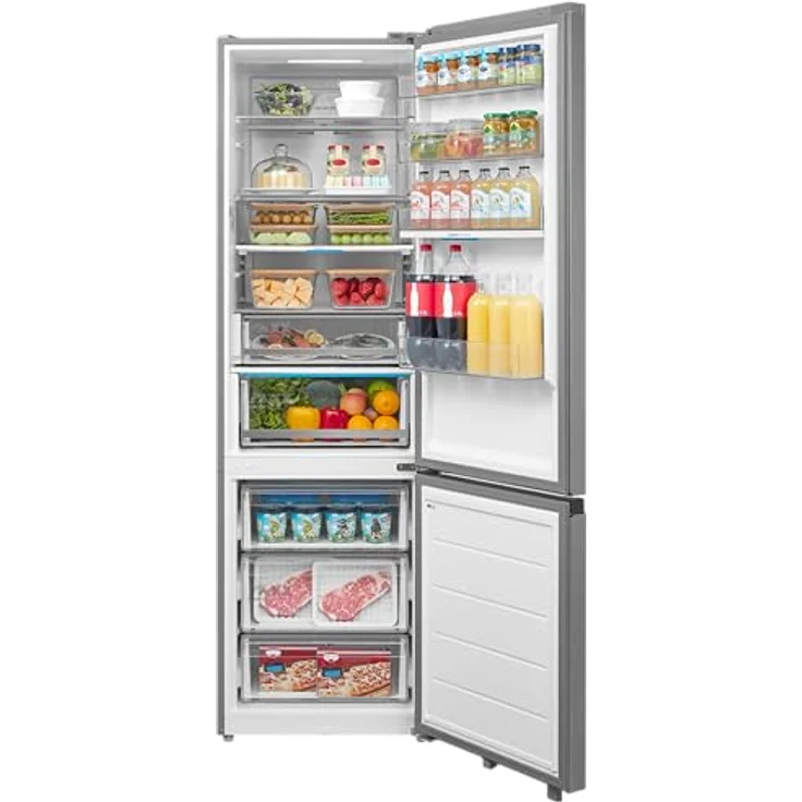 Midea MDRB600MIC46 Kühl-Gefrier-Kombination, Edelstahl, 442 l Gesamtinhalt, No-Frost, Inverter-Technologie, Energieeffizienzklasse C – Bild 2