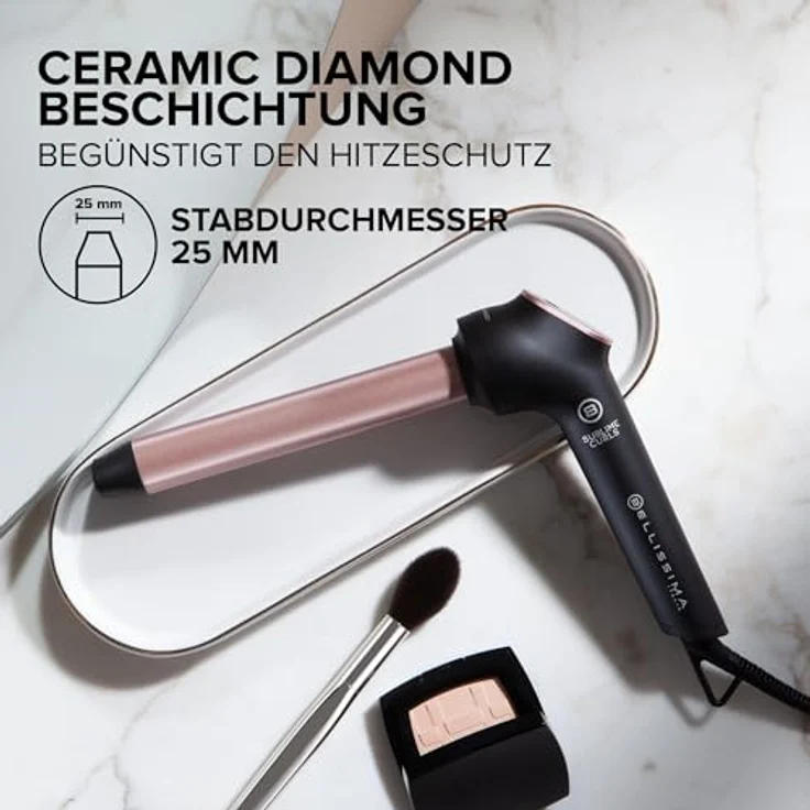 Bellissima Sublime Curls Lockenstab, 25 mm Durchmesser, Diamant-Keramik-Beschichtung, konstante Hitze, 3 Temperaturen – Bild 5