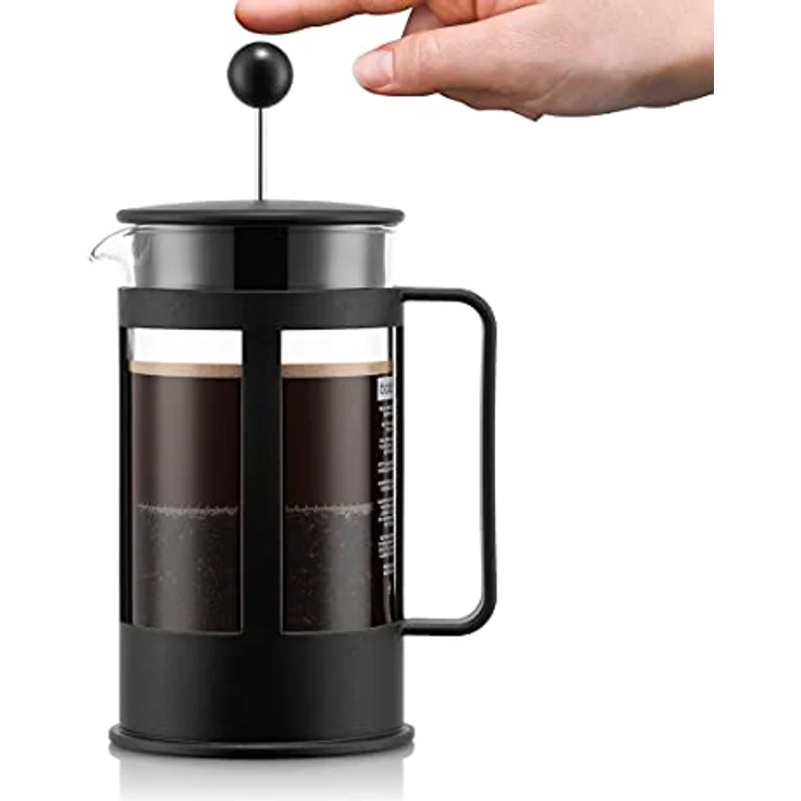 Bodum KENYA Kaffeebereiter (French Press System, Spülmaschinengeeignet, 0,5 liters) schwarz – Bild 5