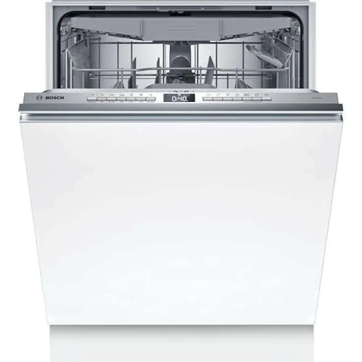 Bosch SBH4HVX14E, Serie 4, Vollintegrierter Geschirrspüler, 60 cm, XXL, 14 Maßgedecke, VarioScharnier, Energieeffizienzklasse C, Home Connect-fähig