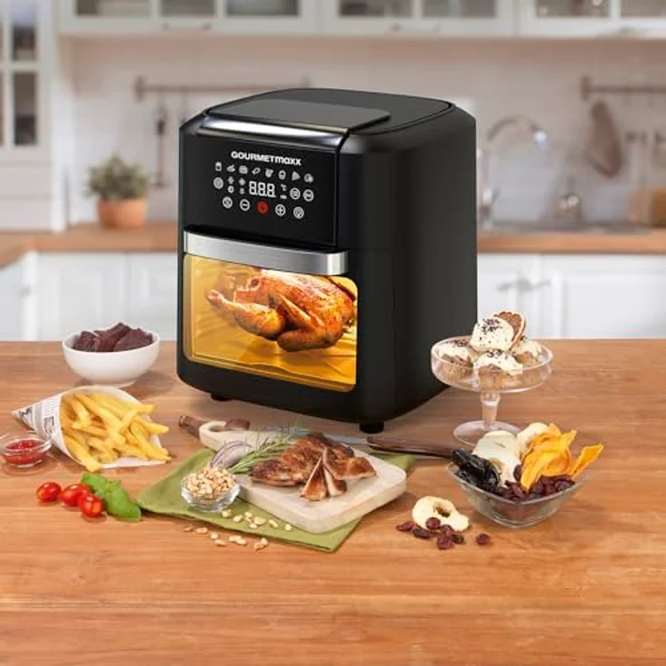 GOURMETmaxx Heißluftfritteuse 4in1, 1700,00 W, Erinnerungsfunktion, Touchdisplay, Shake Reminder – Bild 2
