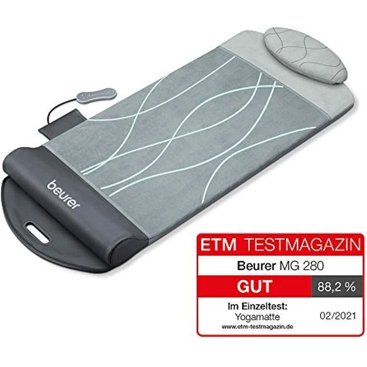 Beurer MG 280 Yoga- und Stretchmatte, zur Dehnung der Muskulatur und zur Entspannung, Massagematte für Nacken, Schultern und Rücken, faltbar – Bild 4