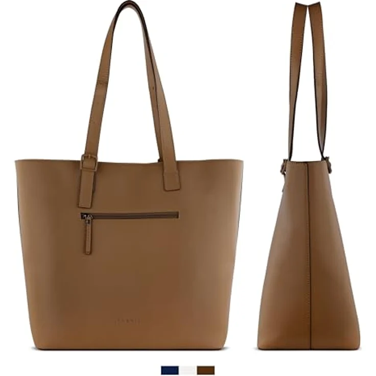 bugatti Zita Shopper Tasche 47 cm, braun, 100% Polyurethan, 47 x 18 x 35 cm – Bild 3