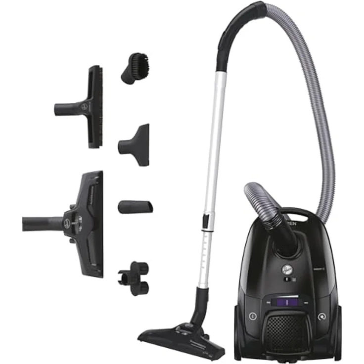 Hoover Telios TXLZ72HM, Bodenstaubsauger für Hartböden & Teppiche, leise 69dBA, 3,5L Staubbeutel, EPA12-Filter, Parkettdüse, integriertes Zubehör, 9,6m Arbeitsradius – Bild 1