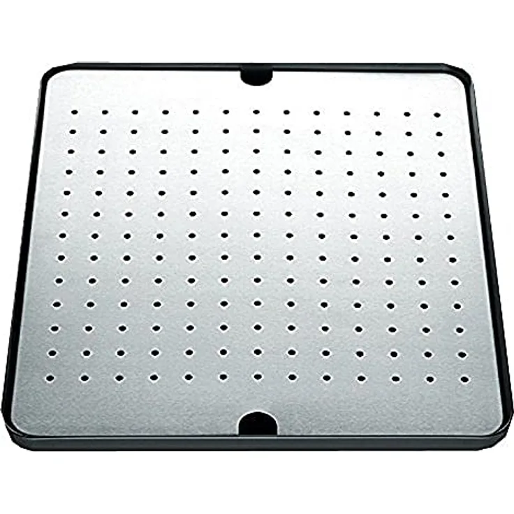 BLANCO 513485 BLANCO513485 Abtropfwanne aus wertigem Kunststoff mit Edelstahleinsatz 425 x 365 mm Anlegbarer Tropf, Edelstahl, x