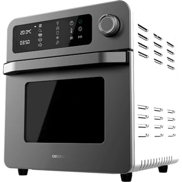Cecotec Backofen-Fritteuse Bake&Fry 1500 Touch, 15 Liter, 1700 W, Edelstahl, Touchscreen, 10 vorprogrammierte Menüs, 60-230 °C, Zubehörset – Bild 1