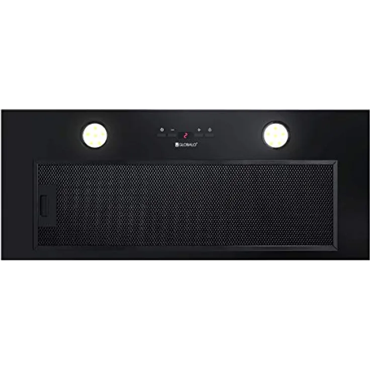 GLOBALO Einbau-Dunstabzugshaube, Unterschrank Küche Stahl Serie Laizeno 70.1 schwarz, 580 m3/h, LED-Beleuchtung, Sensorsteuerung