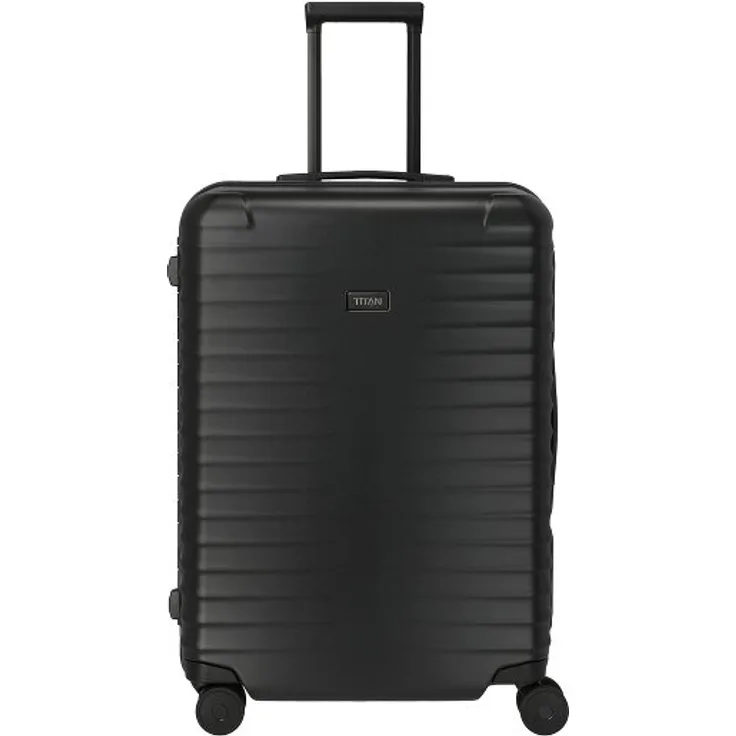 Titan Overseas 4 Rollen Trolley M, 69 cm, 100% Polycarbonat, schwarz