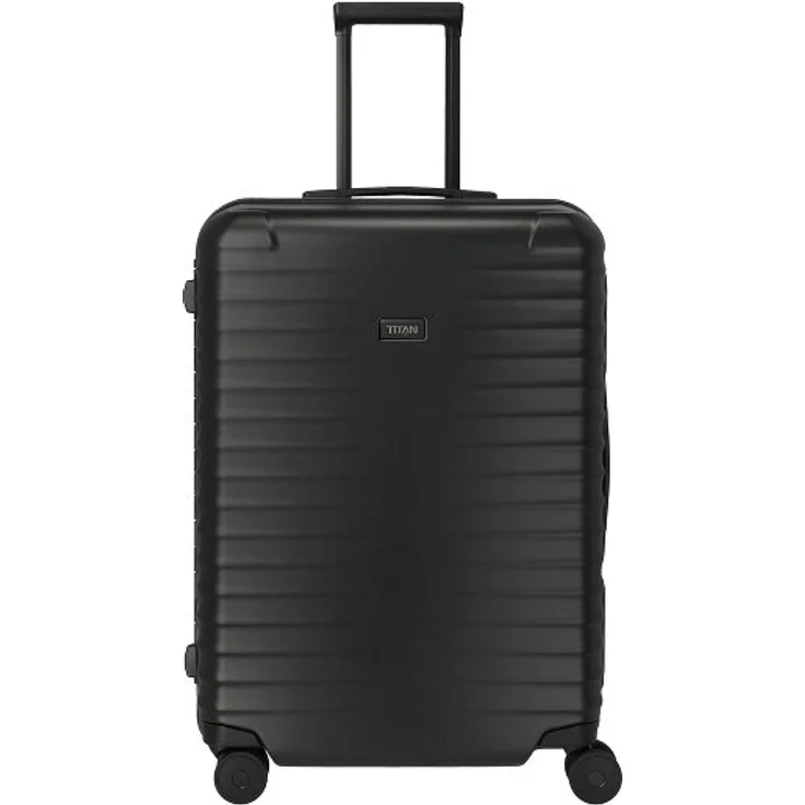 Titan Overseas 4 Rollen Trolley M, 69 cm, 100% Polycarbonat, schwarz