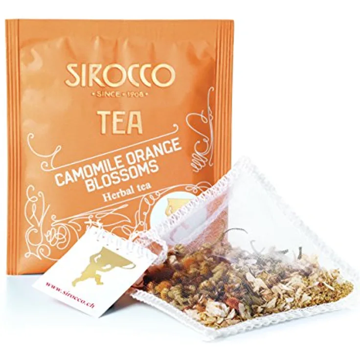 Sirocco Bio Tee Camomille Orange Blossoms, 20 Teebeutel à 2 g, Instanttee
