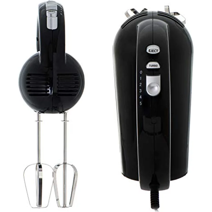 CAMRY CR 4218 Elektrischer Handrührer, 300 W, Handmixer mit 5 Arbeitsgeschwindigkeiten, Mixer mit 2 Knethaken und Rührbesen, Turbo-Taste – Bild 2