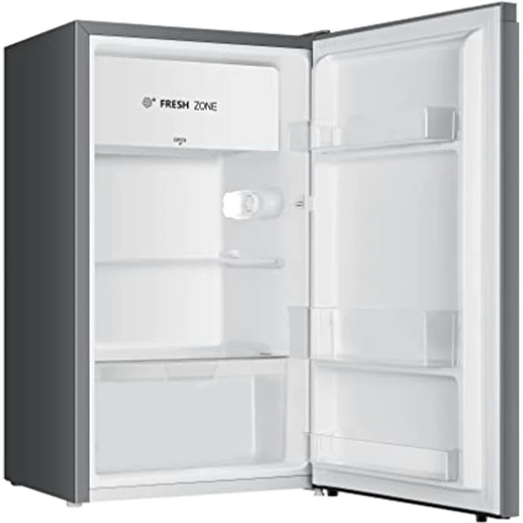 YUNA Kühlschrank SEREBRO E mit Fresh Zone/ 94L Nutzinhalt/Vollraumkühlschrank/ 84 cm hoch/ 86 kWh/Jahr/Türanschlag wechselbar/Leiser Betrieb 36 dB/Silbern – Bild 5