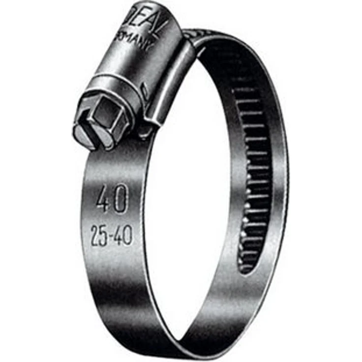 RIEGLER Schneckengewinde-Schlauchschelle, Chromstahl (W2), Spannbereich 20 - 32 mm, Bandbreite 9 mm