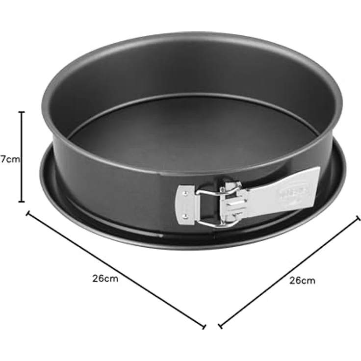 Dr. Oetker Spring--Kuchen--Backform, Ø 26 cm, auslaufsichere, runde, aus Stahl mit keramisch verstärkter Antihaft-Beschichtung, Menge: 1 Stück, Farbe: grau – Bild 5