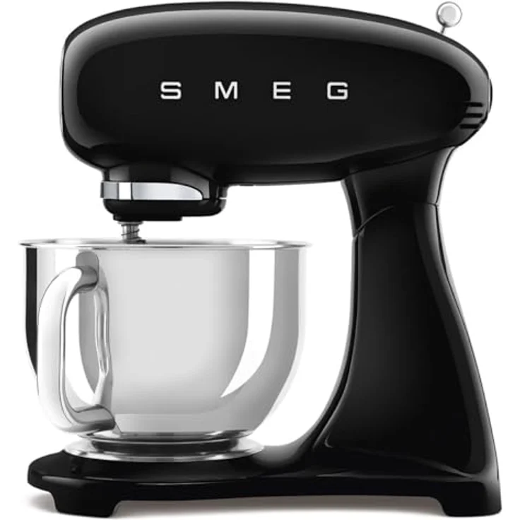 Smeg SMF05BLU Küchenmaschine, 4,8 l, 1000 W, Schwarz, mit Softstartsystem und planetarischer Rotationsbewegung – Bild 1