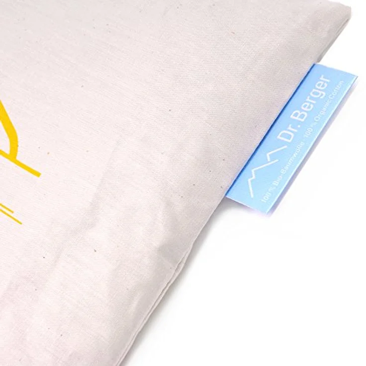 𝗗𝗿. 𝗕𝗲𝗿𝗴𝗲𝗿 Bio-Rapssamenkissen [Wärme- und Kältetherapie] 100% natürlich | lindert Schmerzen und Verspannungen | Nacken Schulter Rücken | Kissenbezug aus Bio Baumwolle - 25 x 25 cm – Bild 2