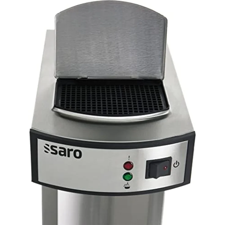 Saro Thermo Kaffeemaschine mit Korbfilter und Thermoskanne Industriekaffeemaschine mit Pumpkanne (2,2 Liter, ca. 10 Tassen Kaffee, Brüh- & Warmhaltefunktion), silber – Bild 3