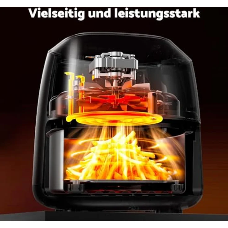 aeco Cube 2.0 Mini Airfryer – Kompakte Heißluftfritteuse, 2L, 5 Kochfunktionen, Timer, Antihaft, energieeffizient, BPA-frei – Bild 4