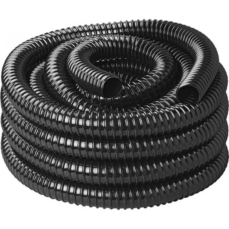 Moritz Abwasserschlauch Ø32mm x 10 M, spiralförmig, schwarz, witterungsbeständig, für Flüssigkeiten bis niedrigen Temperaturen