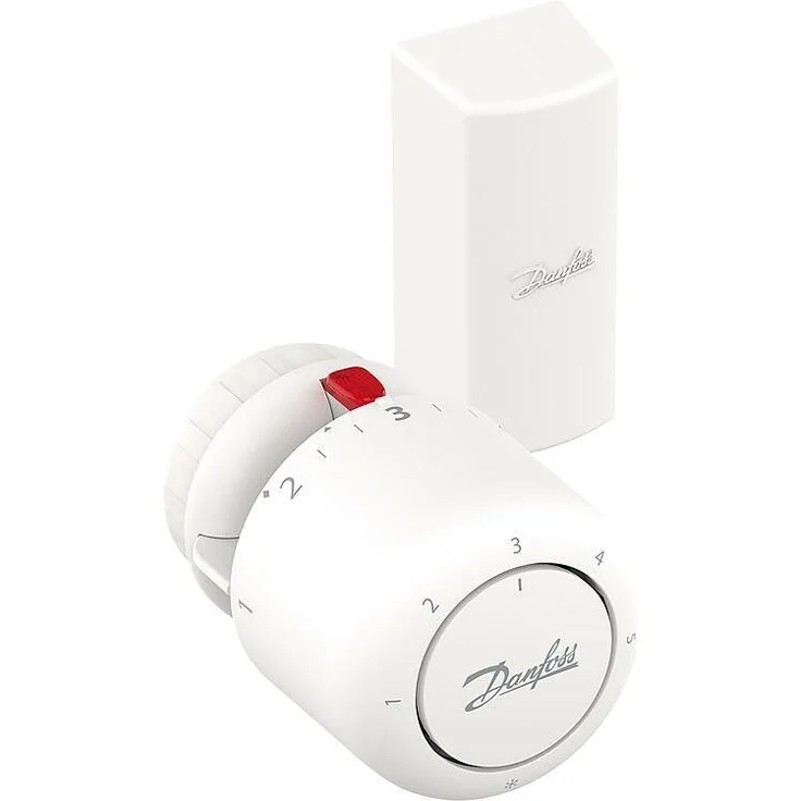 Danfoss Thermostatkopf Aero RA Click, gasgefüllt mit 2 m Fernfühler und Frostschutz, Weiß