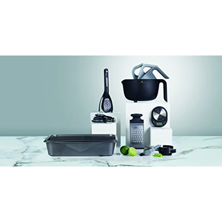 masterclass Smart Space Antihaftbeschichtetes Backgeschirr-Set, Karbonstahl, stapelbar, 7-teilig, grau, 41 x 31 x 10.5 cm, 7 – Bild 4