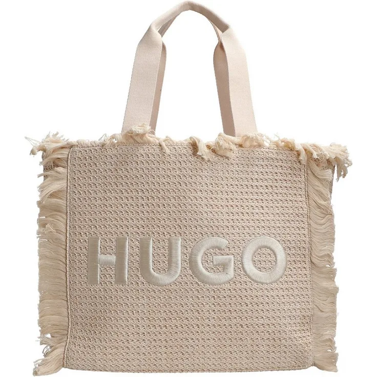 HUGO Shopper Women's Becky, eleganter Shopper in natural mit großzügigem Innenraum und praktischen Fächern