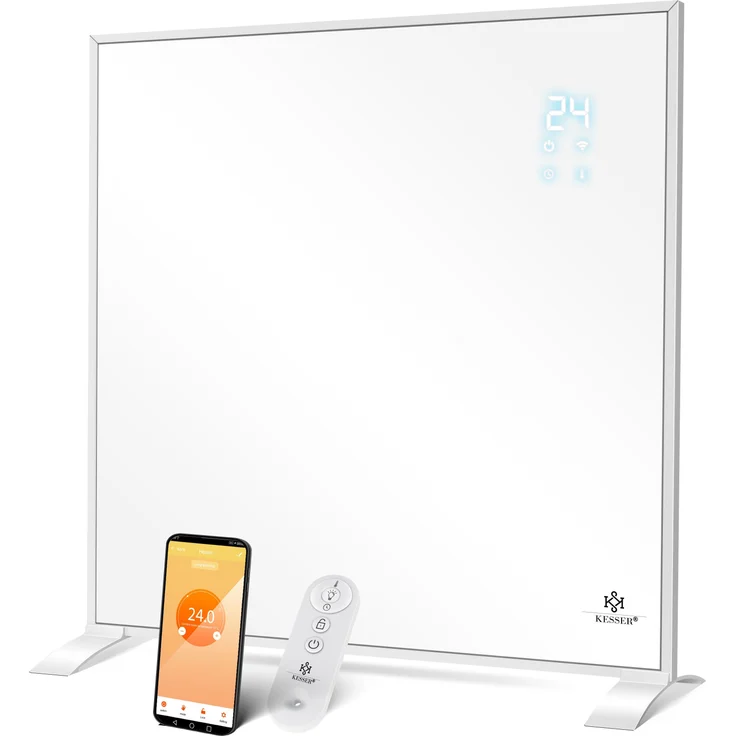 KESSER Infrarotheizung, 350W Energiesparend Infrarot Standgerät & Wandmontage Elektroheizung, IP44 Spritzwasserschutz, Allergikerfreundlich