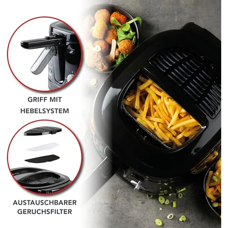 Domo Fritteuse B-Smart DO461FR, 2,5 L Fassungsvermögen, 1800 Watt, schwarz – Bild 4