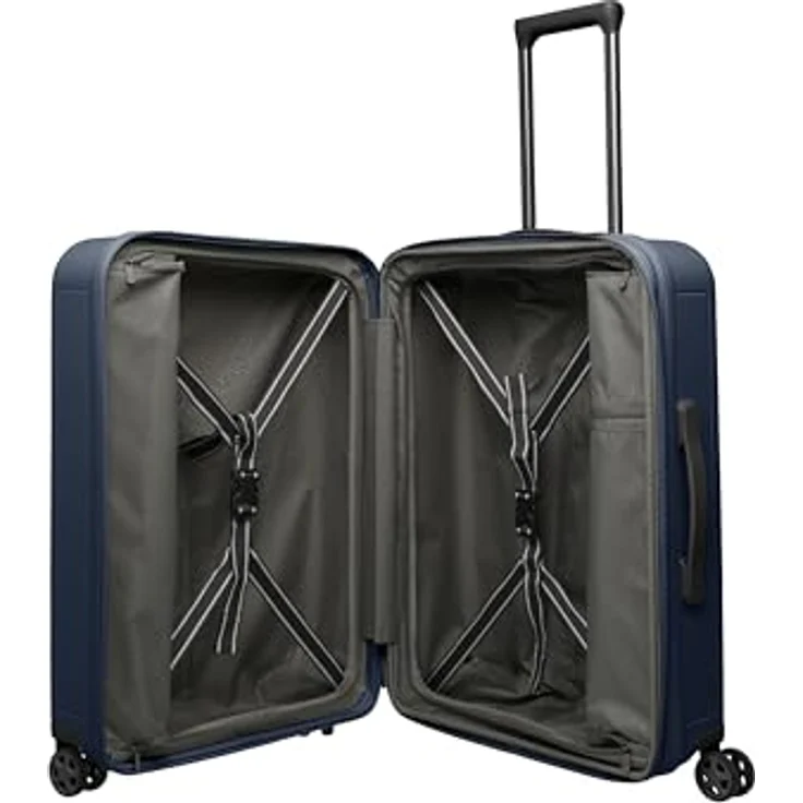 Travelite Panello Trolley M 65 cm, 4 Rollen, Dehnfalte, blau, 100% ABS – Bild 5