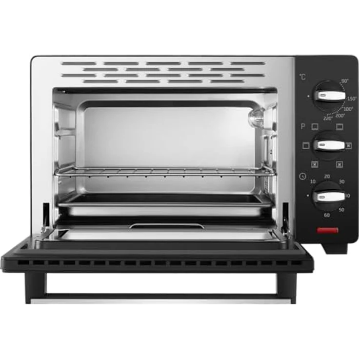 Beko BMOF19B, elektrischer Kombi-Backofen, 19 Liter, 1380 W, 3 Funktionen, 60 Min. Timer, bis 220 °C, schwarz, 47,4 x 28,3 x 28,3 cm – Bild 3