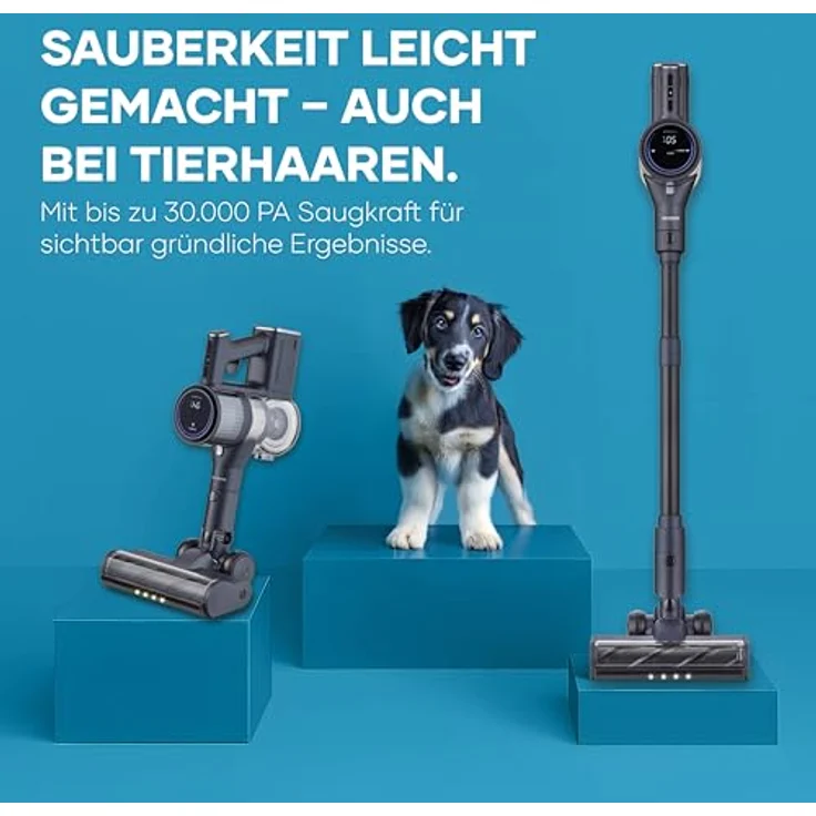 SEVERIN Kabelloser Akku Staubsauger S’Power Olymp Pro HV 7196, blaumetallic, 400 W Leistung, leichtes Design mit 2,02 kg – Bild 3