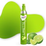 SodaTASTE Limette - CO2-Kaufzylinder (Reservezylinder), zuckerfrei für bis zu 60l gesprudeltes Wasser mit Geschmack