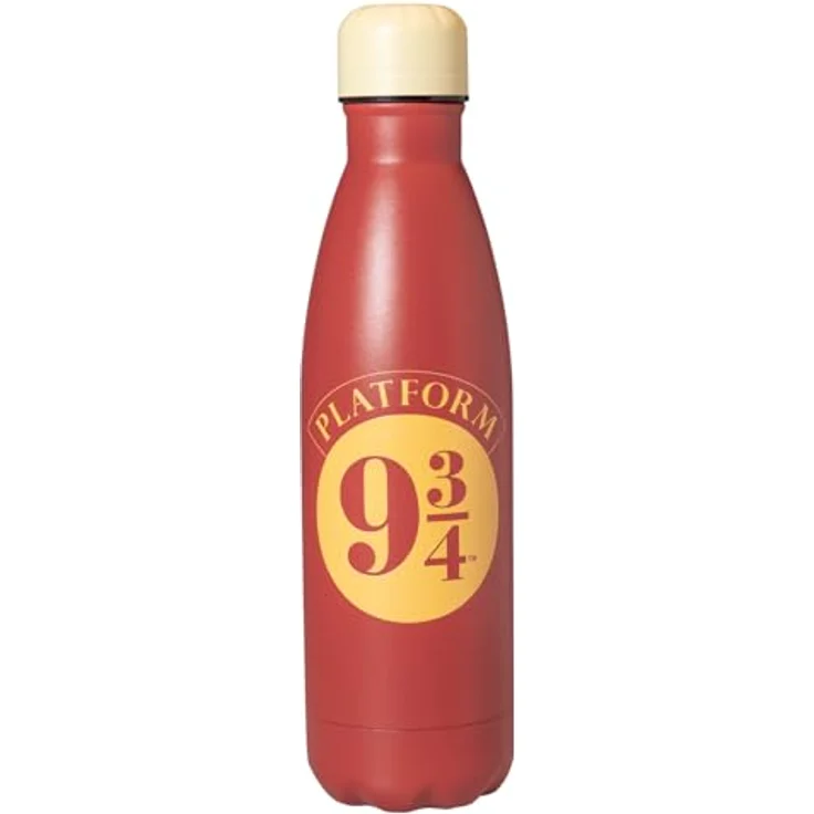 Grupo Erik Harry Potter Gleis 9 3/4 Trinkflasche Edelstahl, Thermosflasche 500 ml, Auslaufsicher, Rot – Bild 3
